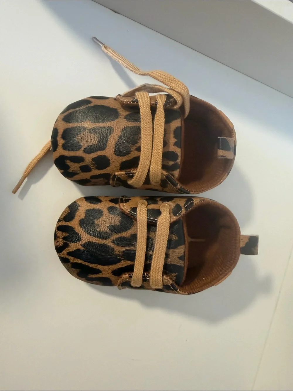 Boutique Cheetah Print Baby Mocassins Oxfords Shoes Size 12 Months